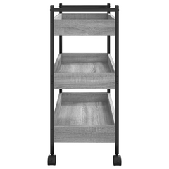 Grey Sonoma Kitchen Trolley - 50x30x70 cm, Engineered Wood with Steel Frame