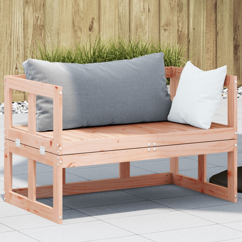 Extendable Solid Wood Garden Sofa Bench - Douglas Wood, Durable & Comfortable Outdoor Seating