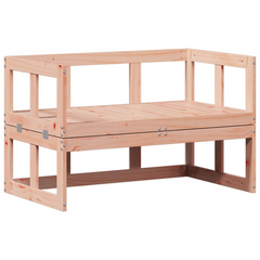 Extendable Solid Wood Garden Sofa Bench - Douglas Wood, Durable & Comfortable Outdoor Seating