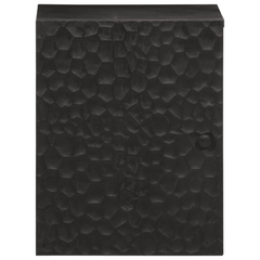 Black Solid Wood Mango Bathroom Wall Cabinet - 38x33x48 cm | Elegant & Space-Saving Storage Solution