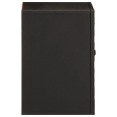 Black Solid Wood Mango Bathroom Wall Cabinet - 38x33x48 cm | Elegant & Space-Saving Storage Solution