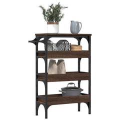 Brown Oak Kitchen Trolley - 53x20x76 cm Engineered Wood | Stylish & Functional Storage Solution