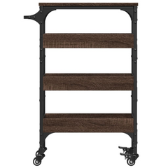 Brown Oak Kitchen Trolley - 53x20x76 cm Engineered Wood | Stylish & Functional Storage Solution