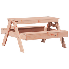 vidaXL Solid Wood Kids Picnic Table - 88x97x52 cm Douglas Wood - Ideal for Outdoor Fun!