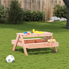 vidaXL Solid Wood Kids Picnic Table - 88x97x52 cm Douglas Wood - Ideal for Outdoor Fun!