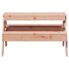 vidaXL Solid Wood Kids Picnic Table - 88x97x52 cm Douglas Wood - Ideal for Outdoor Fun!