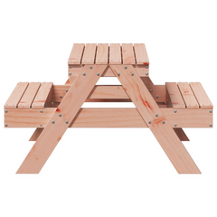 vidaXL Solid Wood Kids Picnic Table - 88x97x52 cm Douglas Wood - Ideal for Outdoor Fun!