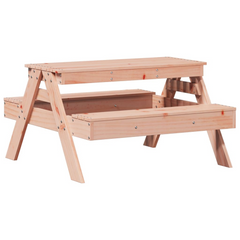 vidaXL Solid Wood Kids Picnic Table - 88x97x52 cm Douglas Wood - Ideal for Outdoor Fun!