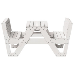 vidaXL Kids Wooden Picnic Table - White, Solid Pine, Sturdy & Durable, 88x122x58 cm, Ideal for Outdoor Activities