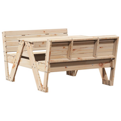 Solid Wood Pine Picnic Table for Kids - Durable Outdoor Furniture (88x122x58 cm)