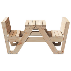 Solid Wood Pine Picnic Table for Kids - Durable Outdoor Furniture (88x122x58 cm)