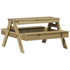 vidaXL Kids Wooden Picnic Table 88x97x52 cm | Weather-Resistant Pine Wood | Ideal for Outdoor Play & Activities