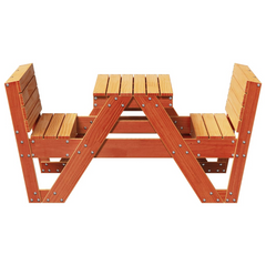 vidaXL Picnic Table for Kids Wax Brown | Solid Wood Pine | 88x122x58 cm