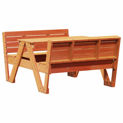 vidaXL Picnic Table for Kids Wax Brown | Solid Wood Pine | 88x122x58 cm