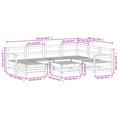 8 Piece Garden Sofa Set - Solid Impregnated Pinewood - Durable & Stylish Outdoor Furniture