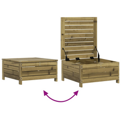 5 Piece Garden Sofa Set | Impregnated Wood Pine | Outdoor Modular Furniture