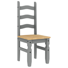 Dining Chairs 2 pcs Corona Grey 42x47x107 cm Solid Wood Pine - Elegant and Timeless