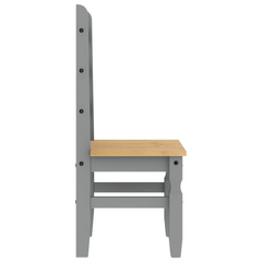 Dining Chairs 2 pcs Corona Grey 42x47x107 cm Solid Wood Pine - Elegant and Timeless