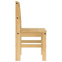 Set of 2 Panama Dining Chairs - Solid Pine Wood, 40x46x90 cm, Rustic Elegance