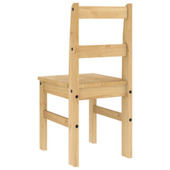 Set of 2 Panama Dining Chairs - Solid Pine Wood, 40x46x90 cm, Rustic Elegance