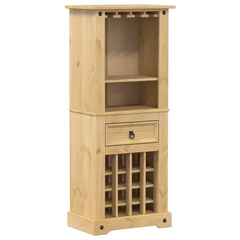 Corona Wine Rack - Solid Pine Wood, 56x35x120 cm, Stylish Storage for Wine Aficionados