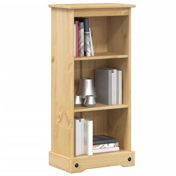 Corona Solid Wood Pine Bookcase 46x29x100 cm - Rustic Storage Solution with Ample Space