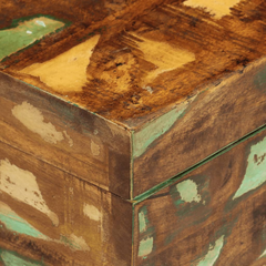 Reclaimed Solid Wood Storage Box – Antique-Style, Handcrafted, Multi-Colour, Eco-Friendly