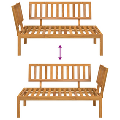 Garden Pallet Corner Sofa in Solid Acacia Wood - Ideal for Outdoor Spaces