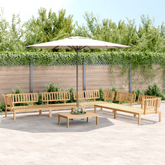 6 Piece Garden Pallet Sofa Set - Solid Acacia Wood Outdoor Furniture