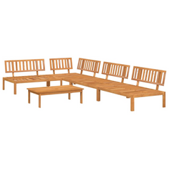 5 Piece Garden Pallet Sofa Set in Solid Acacia Wood - Perfect for Outdoor Patio