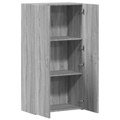 Grey Sonoma File Cabinet, Engineered Wood - 60x32x115 cm - Modern Office Storage Solution