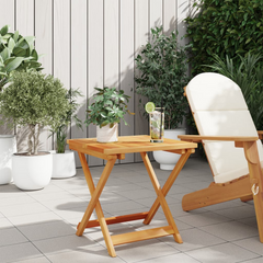 Folding Garden Table 50x50x50 cm | Solid Acacia Wood | Outdoor Furniture