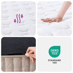 Pocket Spring Mattress Medium 70x200 cm - Ultra Comfort, Breathable, Ergonomic Support