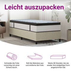 Pocket Spring Mattress Medium Plus - 70x200 cm - Optimal Comfort and Support