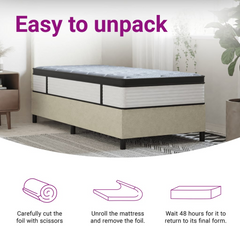 Pocket Spring Mattress Medium Plus - 70x200 cm - Optimal Comfort and Support