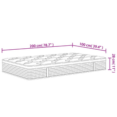 100x200 cm Pocket Spring Mattress