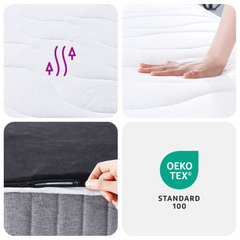 Pocket Spring Mattress Medium 100x220 cm - Comfortable & Durable Sleep Solution