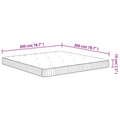 Pocket Spring Mattress Medium 200x200 cm - Breathable & Durable Comfort for All Sleep Positions