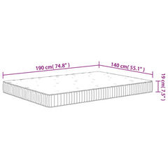 140x190 cm Medium Pocket Spring Mattress – Enhanced Comfort & Support