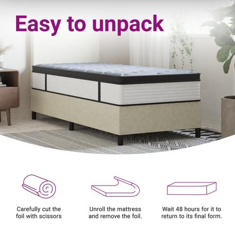 Medium Pocket Spring 80x200 cm Mattress easy to unpack