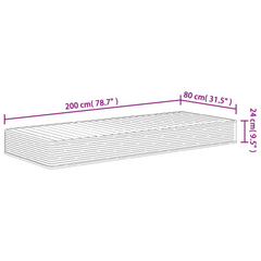 Foam Mattress Medium Soft 80x200 cm - Enhanced Comfort & Durability