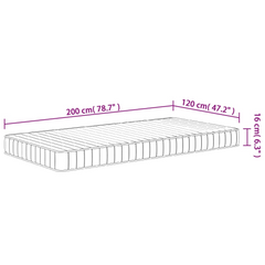 Foam Mattress Medium Soft 120x200 cm - Luxurious Comfort & Durable Quality