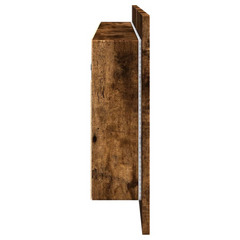 LED Bathroom Mirror Cabinet Smoked Oak 100x12x45 cm