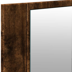 LED Bathroom Mirror Cabinet Smoked Oak 100x12x45 cm