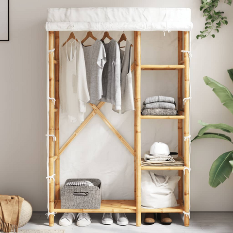 Bamboo Wardrobe - Stylish and Practical Storage Solution, 110x45x170 cm