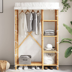 Bamboo Wardrobe - Stylish and Practical Storage Solution, 110x45x170 cm