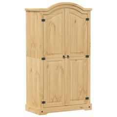 Corona Wardrobe 102x52x186 cm - Solid Pine Wood, Rustic Design with Ample Storage