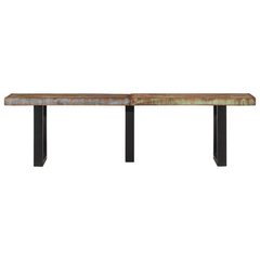 Bench 160 cm Solid Wood Reclaimed and Steel