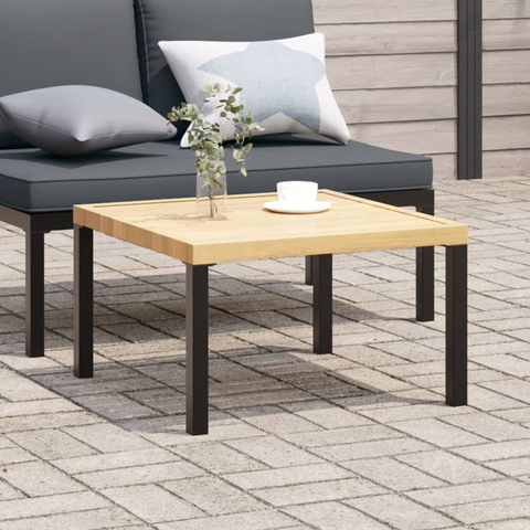 Garden Coffee Table - Black Aluminium, 65x65x40 cm | Durable & Stylish Outdoor Furniture