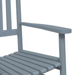 Grey Solid Wood Poplar Rocking Chair with Foldable Table – Outdoor & Indoor Use